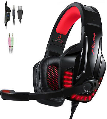 Trobing Gaming Headset for PS4 Xobx One Controller PC PSVR, Noise Cancelling -