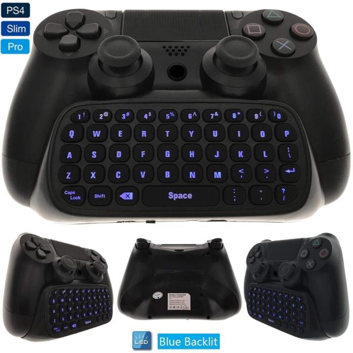 PS4 Controller Wireless Mini Backlit Keyboard with 2.4GHz Micro-USB Receiver New