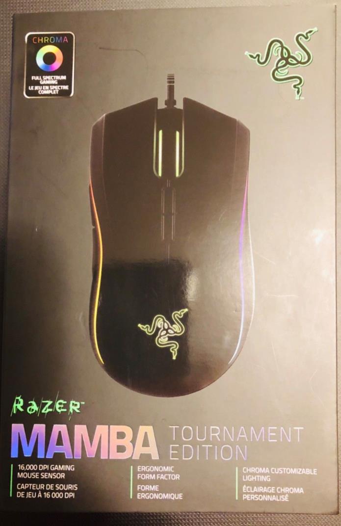 razer mamba tournament edition chroma gaming mouse new in box