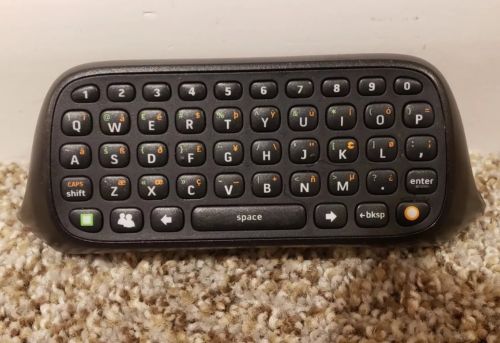 Microsoft XBOX 360 Chatpad - Tested - Works - Black