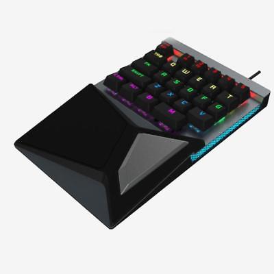 Gaming Keyboard Portable Video Game Mouse w/ LED Backlight Black Computer Keypad
