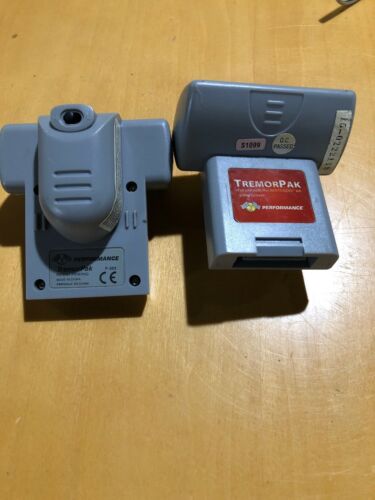 Tremor Pak Plus Shaker w/ Memory Card SLOT Rumble Pack Nintendo 64 N64 Lot Of 2