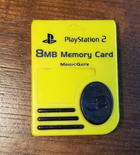 Playstation 2 8MB Magic Gate Memory Card Nyko Yellow