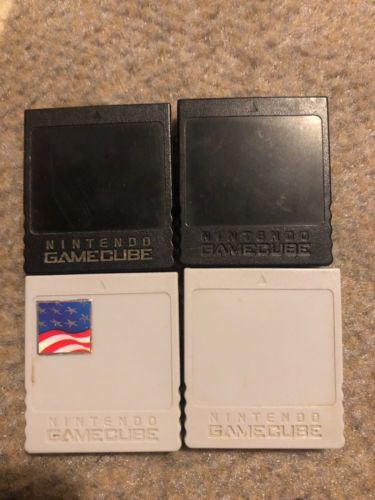 Gamecube Memory Card lot Nintendo 100% Authentic lot of 4 Original Game Cube