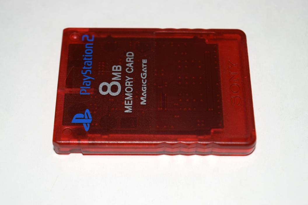 Memory Card 8MB MagicGate Red Sony SCPH-10020 for Playstation 2 PS2 Console