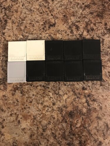 NINTENDO GAMECUBE MEMORY CARD LOT OF 10 - 251, DOL-008, DOL-020