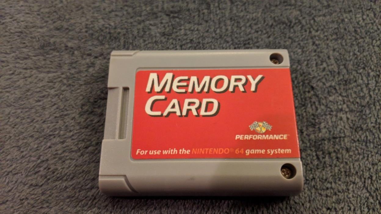 Nintendo N64 Performance Memory Card Tested Working P-302