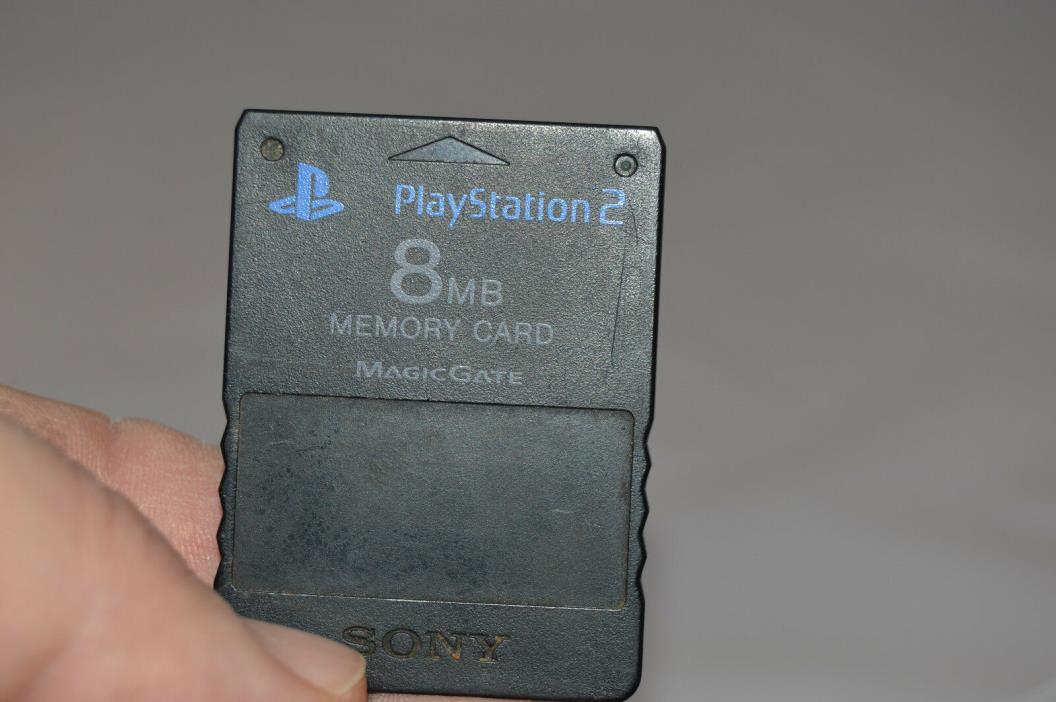 Official Black 8MB MagicGate Memory Card Sony Playstation 2 PS2 SCPH-10020