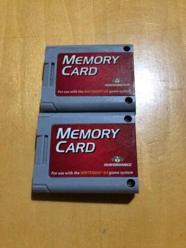 Nintendo 64 N64 Memory Card Controller Pack Performance  Lot Of 2