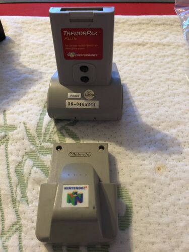 Tremor Pak Plus & Rumble Pack Nintendo 64  (great Cond.)