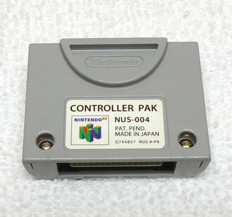 Nintendo 64 Controller Pak Memory Card NUS-004 Genuine Official N64, Works Great