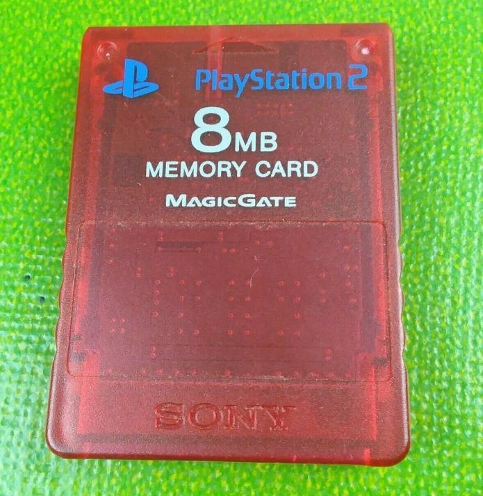 Sony Playstation 2 PS2 Red 8 MB Memory Card SCPH-10020