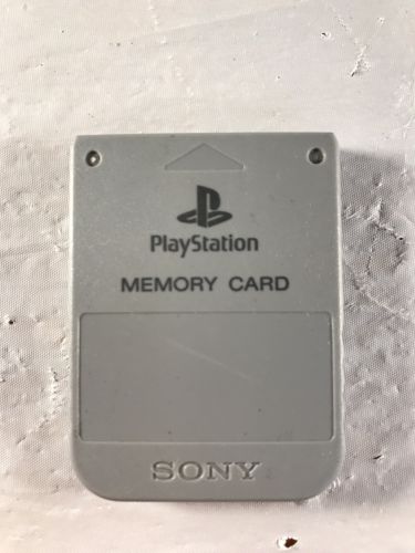 Original Sony Playstation Memory Card SCPH-1020 Gray PS1 OEM