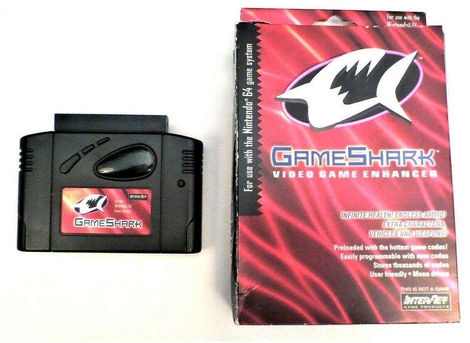 GAMESHARK Game Enhancer Cartridge Nintendo 64 N64 Version 2.0 & Original Box