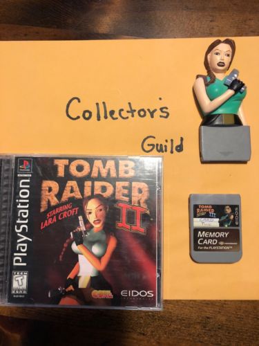 Lara Croft Tomb Raider II Game + Memory Card+ Rare Memor Card