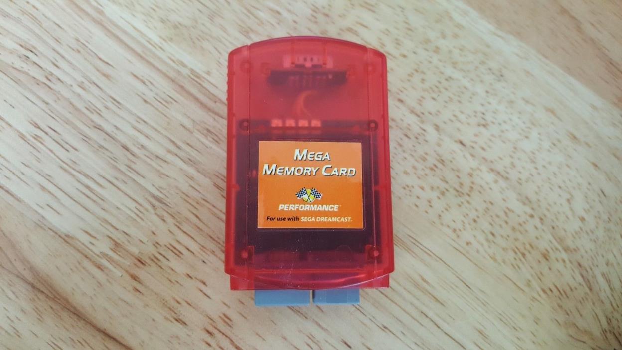 Red Clear Mega Memory Card performance Sega Dreamcast - Preowned W1900