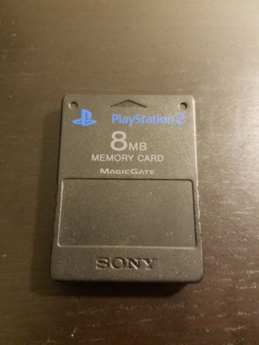 Genuine Sony Playstation 2 Black Memory Card PS2 8MB SCPH10020 Authentic OEM