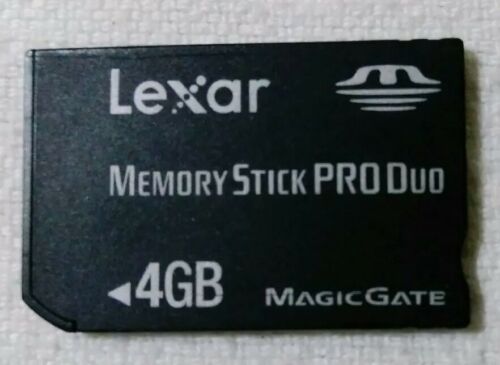 Lexar 4 GB Memory Stick PRO Duo Card - 4GB Sony PSP & Camera TESTED WORKS CLEAN