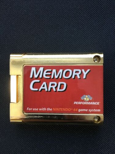Gold Memory Card by Performance for Nintendo 64 N64 Console Video Game System