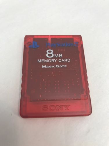 Sony Playstation 2 PS2 Memory Card Magic Gate 8MB RED