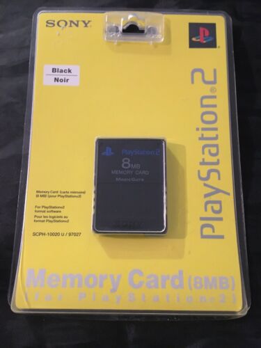 Brand New OEM Official Sony PlayStation 2 8mb Memory Card MagicGate PS2 Black