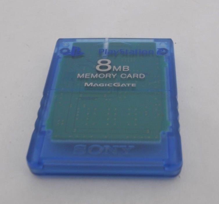 Official OEM SONY Brand PLAYSTATION 2 Memory Card SCPH-10020 8MB Blue Genuine