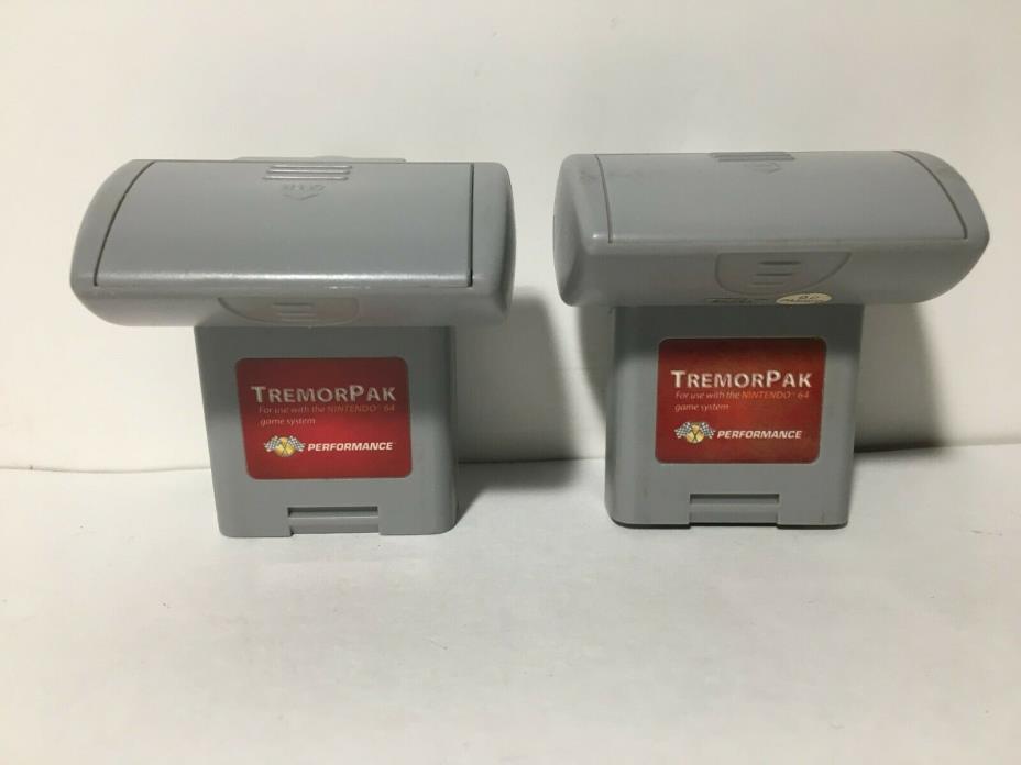 Lot Of 2 Tremor Pak Rumble Pack Nintendo 64 N64 Performance Brand