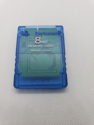 Official BLUE 8MB Memory Card for the Sony Playstation 2 PS2 System