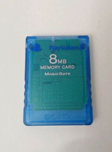 Official OEM Sony Playstation 2 PS2 8MB Magicgate Memory Card SCPH-10020 Blue