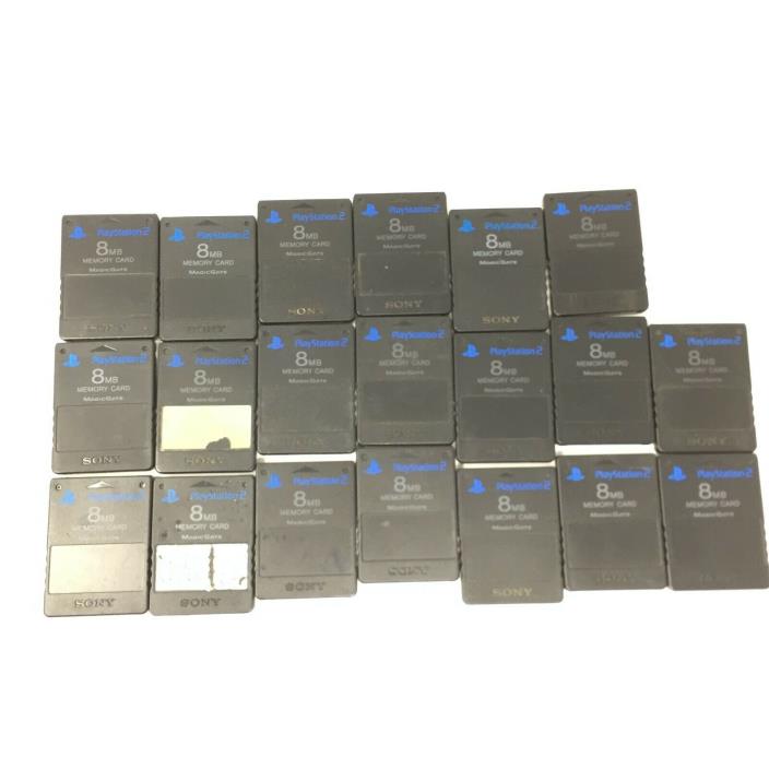 Lot of 20 Official PS2 8MB Memory Cards