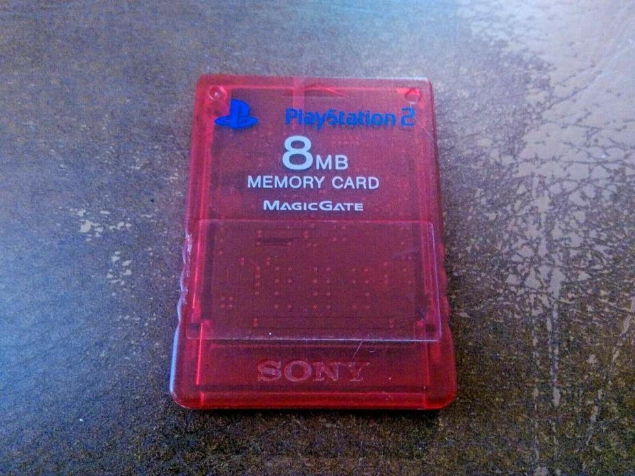 Sony Playstation 2 PS2 8 MB Memory Card red OEM official
