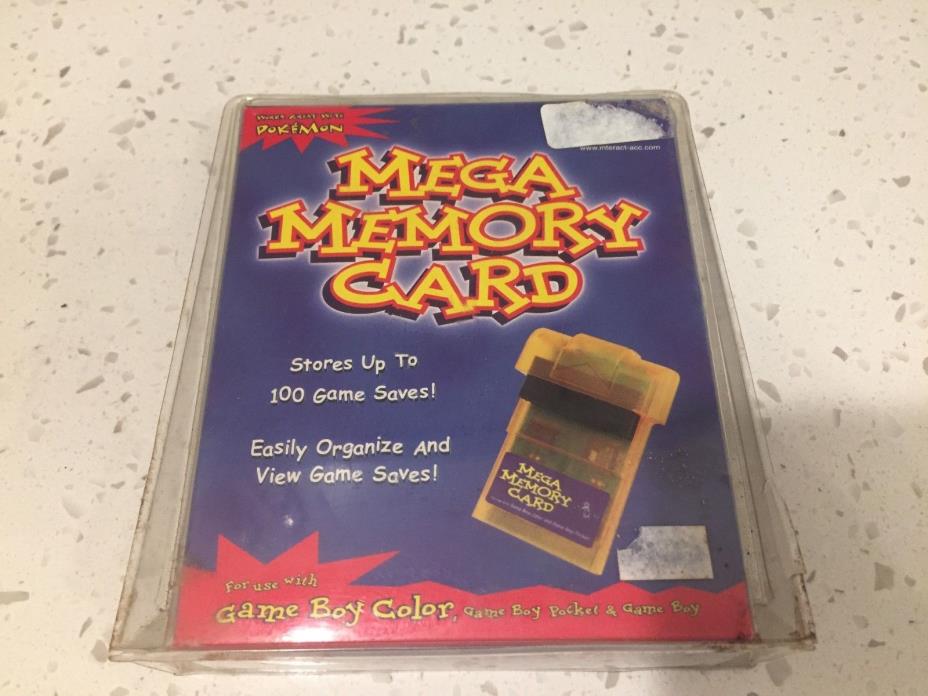 Mega Memory Card Interact Game Boy Color  Great W Pokemon Box - store 100 games