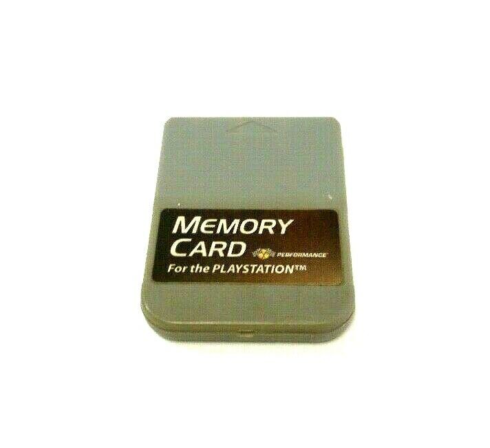 Memory Card Gray by Performance for Playstation PS1 Console Video Game System