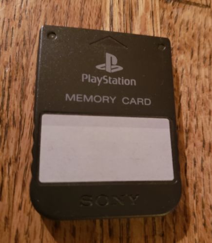 Genuine Sony Brand PlayStation 1 Memory Card Black SCPH-1020 Original PS1