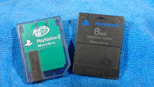 Official PS2 Black Memory Card Lot 8MB Sony PlayStation 2 w/Bonus MadCatz card!