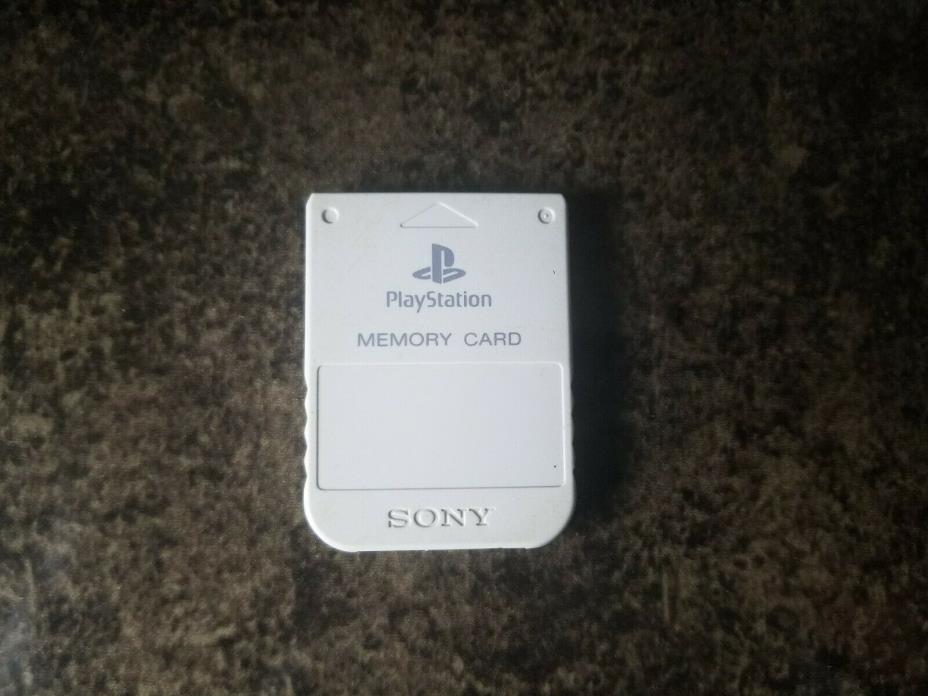 Playstation 1 Official Sony Brand memory card in gray color one