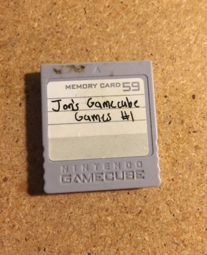 Official Nintendo GameCube Memory Card Gray 59 Blocks Model # DOL-008