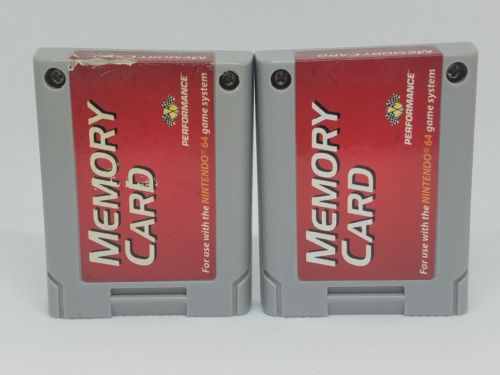 Nintendo 64 N64 Performance Memory Card Lot of 2