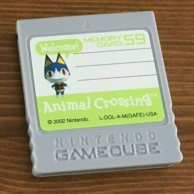 Animal Crossing Nintendo Gamecube Memory Card 59 Blocks - RARE + MINT!!