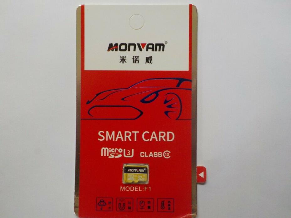 32 GB Micro SD Card brand Monvam Superior Quality Class 10 Retail Pack.