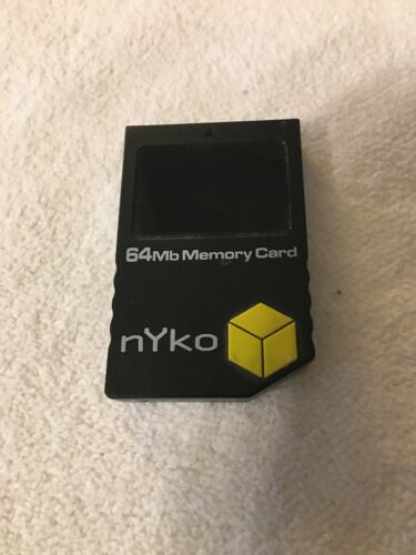 64Mb Memory Card 1019 Blocks Nyko Black Nintendo GameCube Console Game System