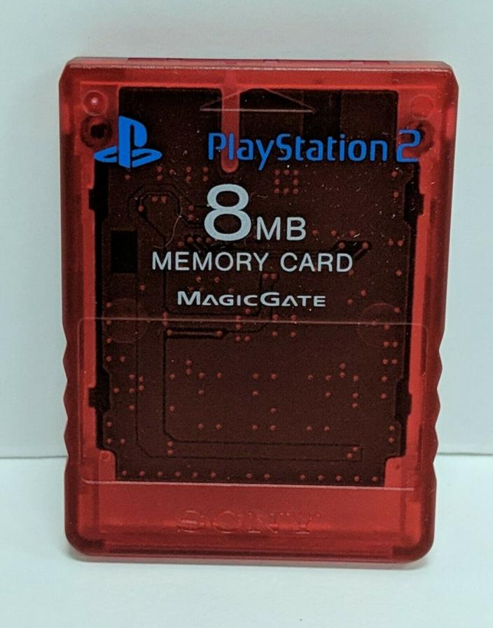 Playstation 2 Red Memory Cards 8mb