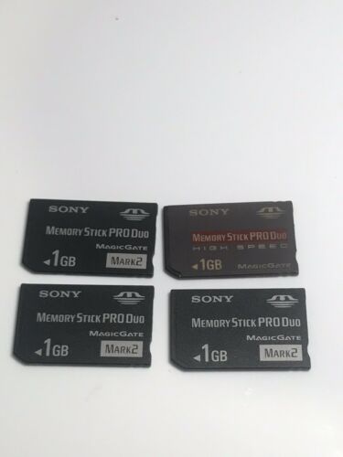 Lot Of 4 Oem Sony Psp 1gb Mark 2 II High Speed Memory Cards Pro Duo Stick Works