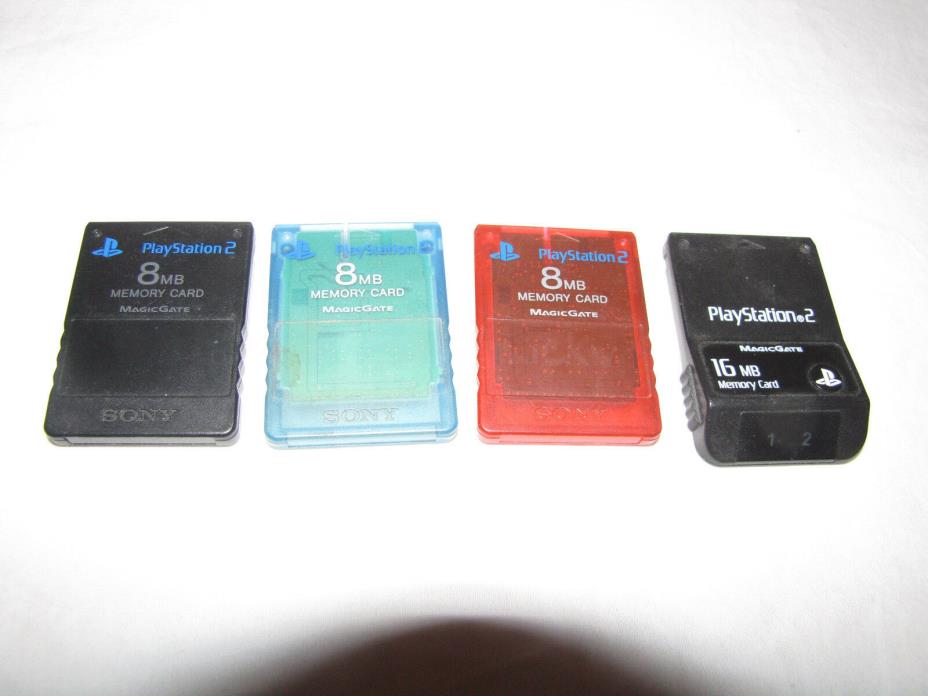 3 Official Sony Playstation 8mb Memory Cards - Magic Gate - 1 (16MB memory card)