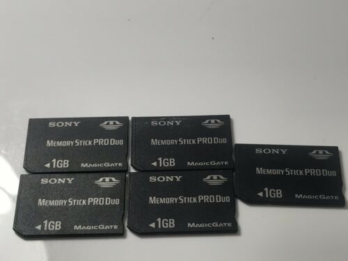 Lot Of 5 Oem Sony Psp 1gb Memory Cards Pro Duo Stick Magic Gate Tested Works