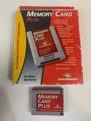 In Box Performance Memory Card for Nintendo 64 N64