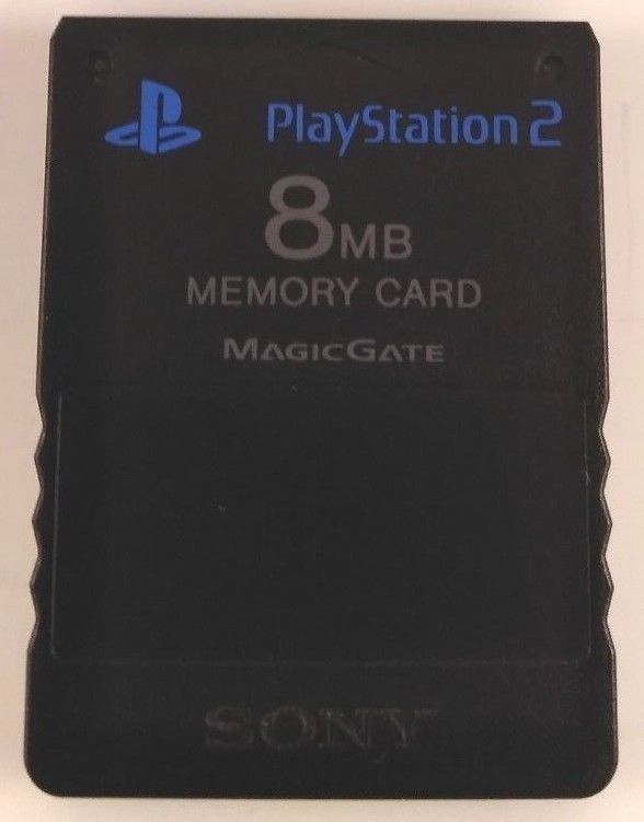 OFFICIAL SONY PLAYSTATION 2 PS2 BLACK 8MB MEMORY CARD MAGICGATE SCPH-10020