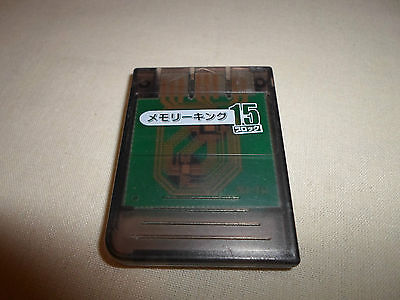Tested ! Clear Smoke Grey/Black Playstation 1 Memory Card for US or Japan PS1