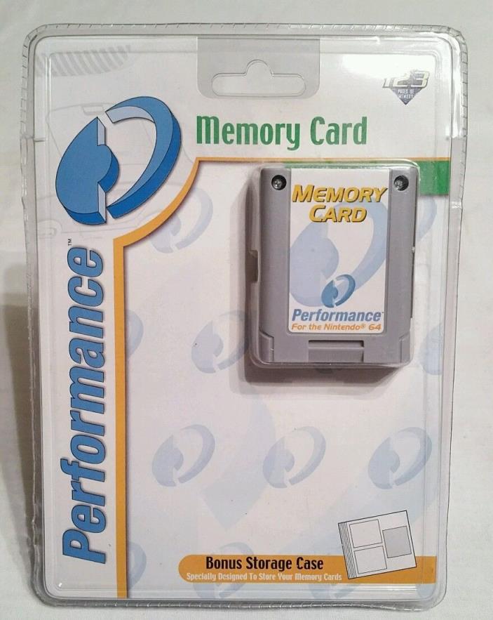 Vintage Nintendo 64 Performance Memory Card 123 Pages & bonus storage case NEW