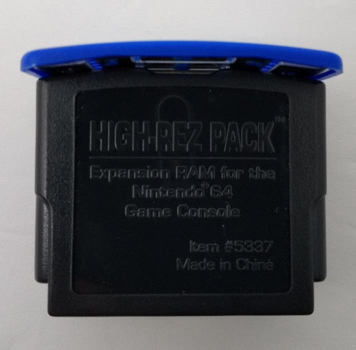 Mad Catz Hi-Rez Pack for Nintendo 64 Blue Cover n64 Expansion RAM Pak